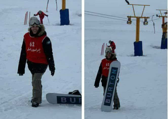 قهرمانی نسیم حسنوند در مسابقات اسکی پارا اسنوبرد